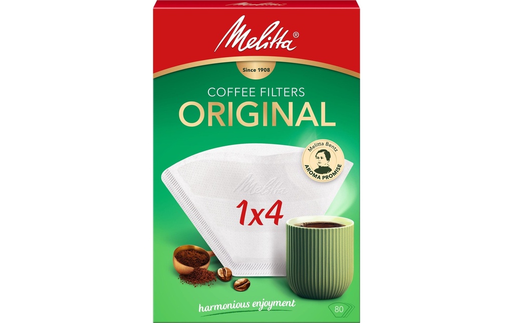 Melitta Filtre Original 1 x 4, 80 pièces