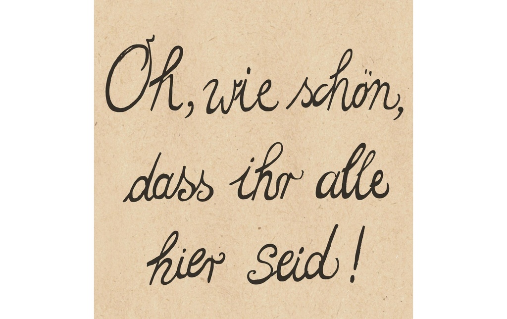 Braun + Company Serviettes en papier Oh wie schön 33 cm x 33 cm, 20 Pièce/s