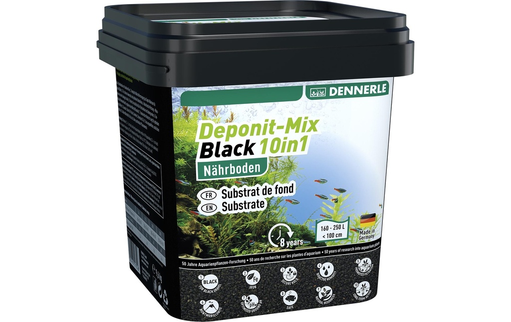 Dennerle Milieu de culture Deponit-Mix Black 10 en 1, 9.6 kg