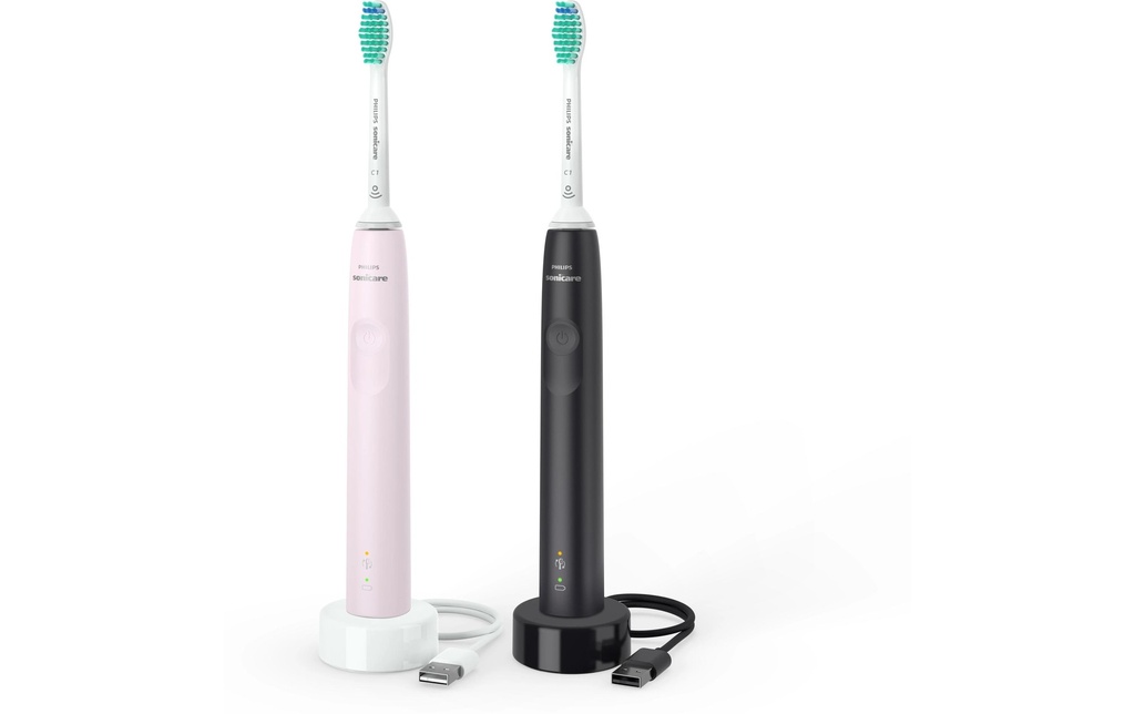 Philips Brosse à dents sonique Duo Sonicare Series 3100 Blanc/Rose&Noir
