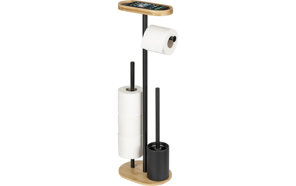 Wenko Accessoires pour toilette Pomarolo Noir/Brun