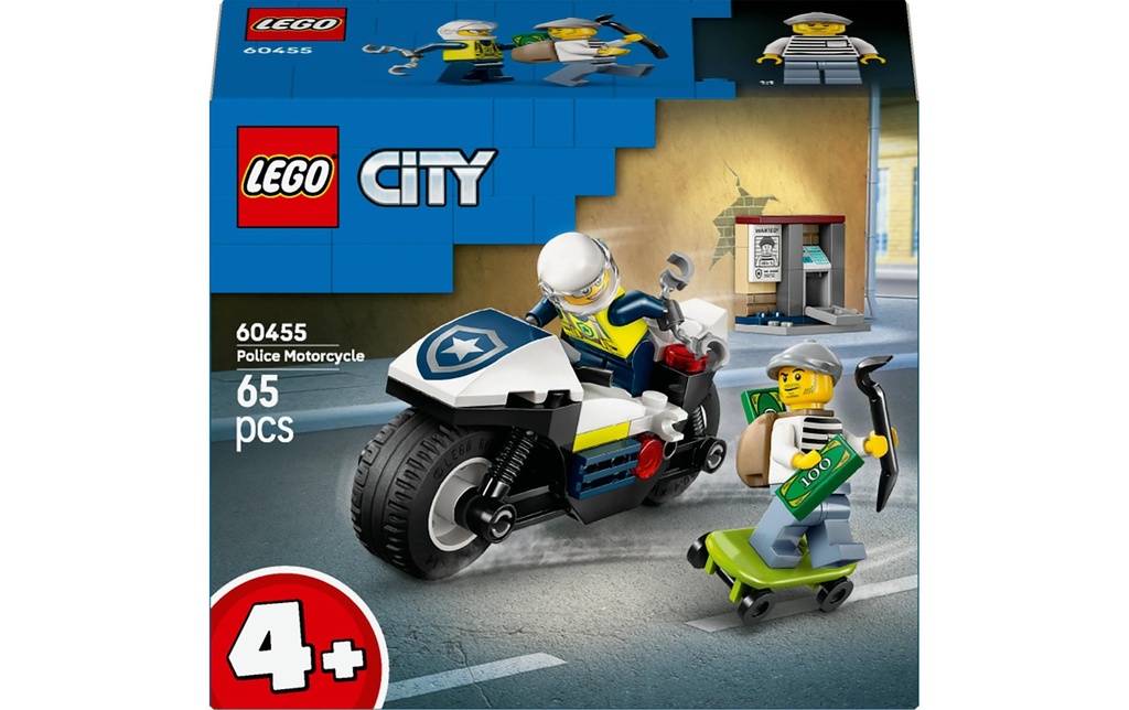 LEGO® City Poursuite en moto de la police 60455