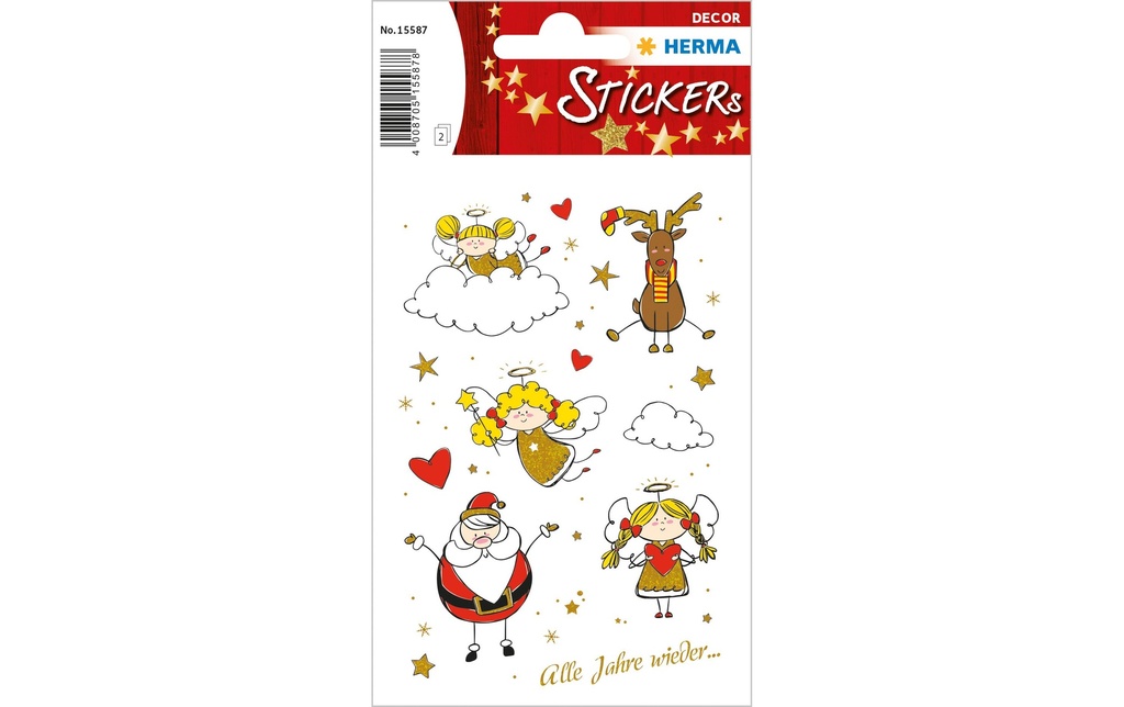 Herma Stickers Autocollants de Noël Angel Adele 2 feuilles, 30 autocollants