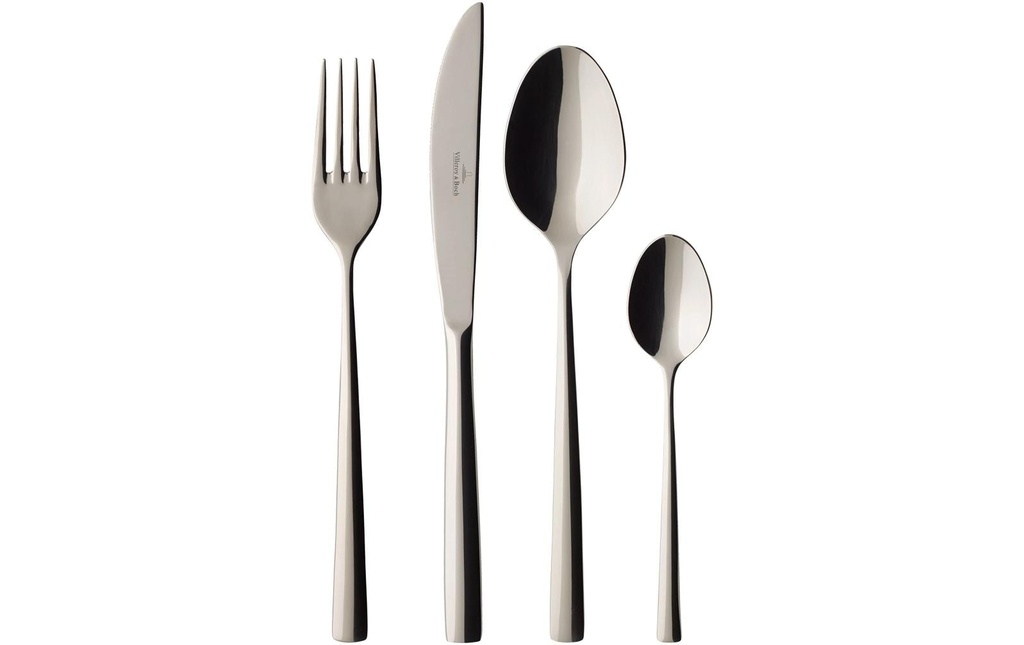 Villeroy & Boch Kits de couverts Piemont Tafelbesteck 4 pièces, Argenté