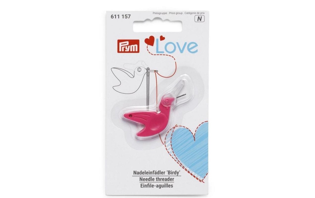 Prym  Love Enfileur Love Birdy Rose, 2.5 cm x 4.5 cm