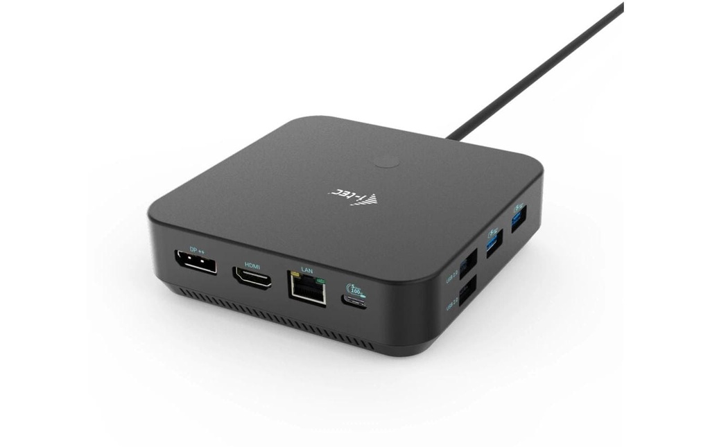 i-tec Station d'accueil USB-C HDMI Dual DP, PD 100 W + chargeur USB-C
