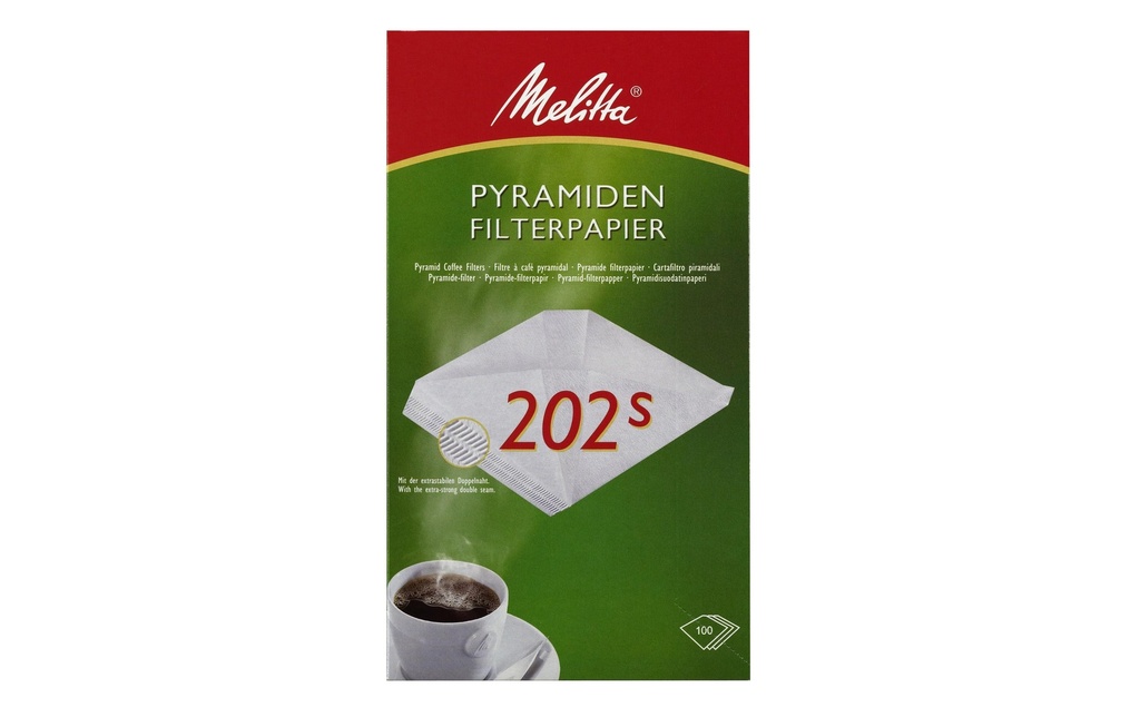 Melitta Filtre Pyramide 202s 100 Pièce/s