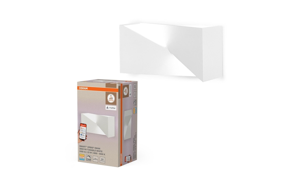 OSRAM Lampe murale SMART+ MATTER Wall Swan 300 x 150 mm TW
