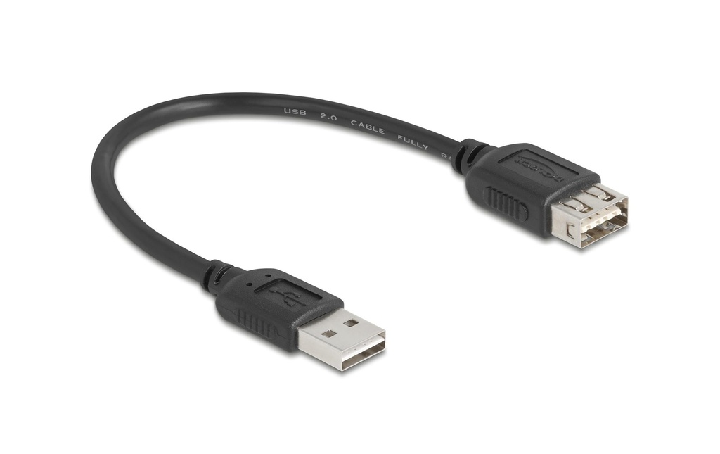 Delock Câble de prolongation USB 2.0 USB-A - USB-A 0.2 m