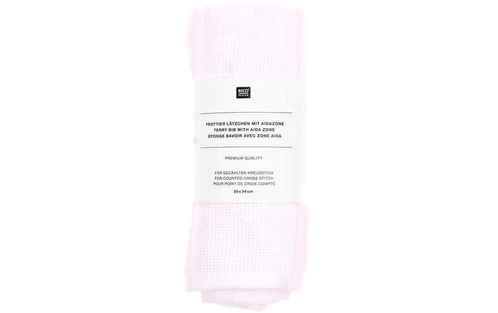 Rico Design Bavette Rose à pois, 30 x 34 cm