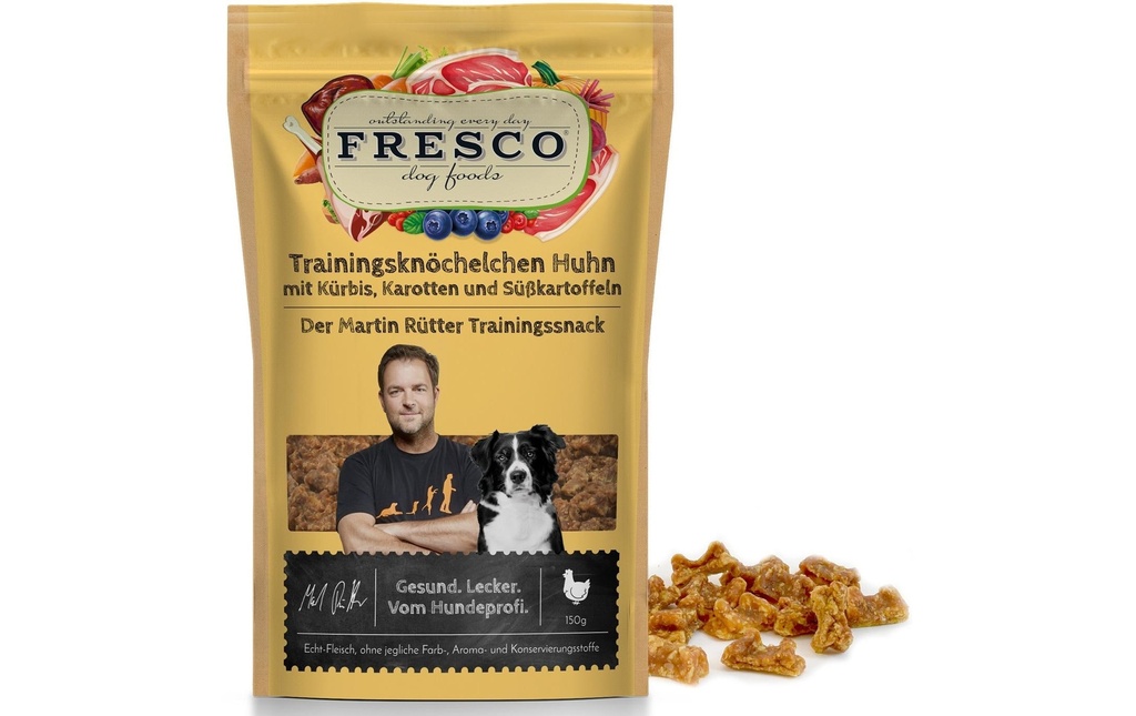 FRESCO Martin Rütter Ossements d'entraînement Poulet&Carotte, 150 g