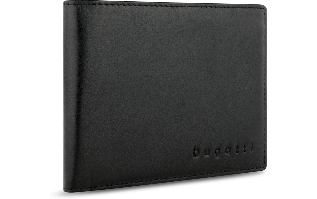 Bugatti Portefeuille Super Slim RFID - Pochette à billets noire