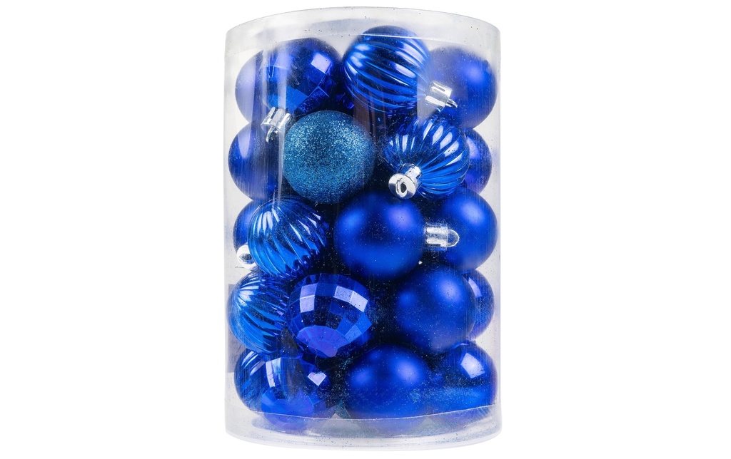 COCON Boule de Noël 34 pièces, Bleu royal