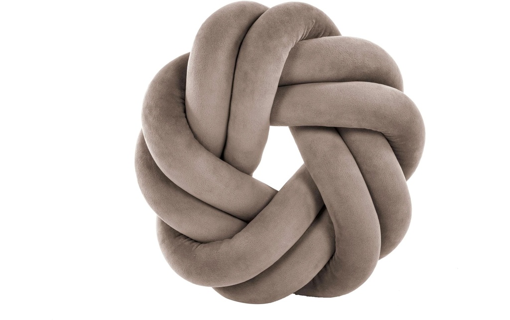 Tiseco Coussin Knot 30 x 30 cm, Taupe