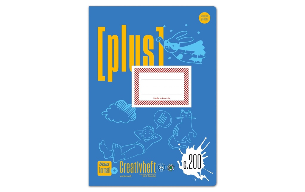 Formati Plus C.200, A4, À lignes, Jaune