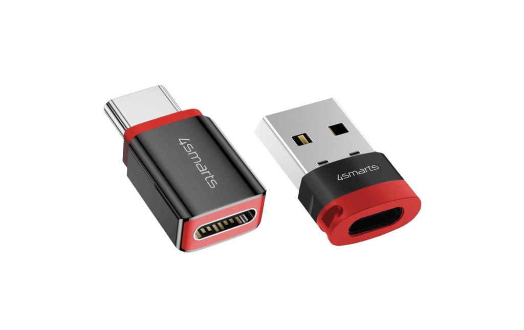 4smarts Adaptateur USB Connecteur USB A - Connecteur USB C,  Bloqueur de données , jeu de 2 pièces