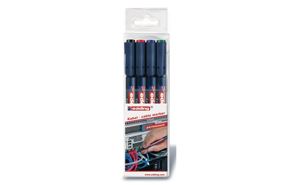edding Marqueur de câble 8407 4 pièces