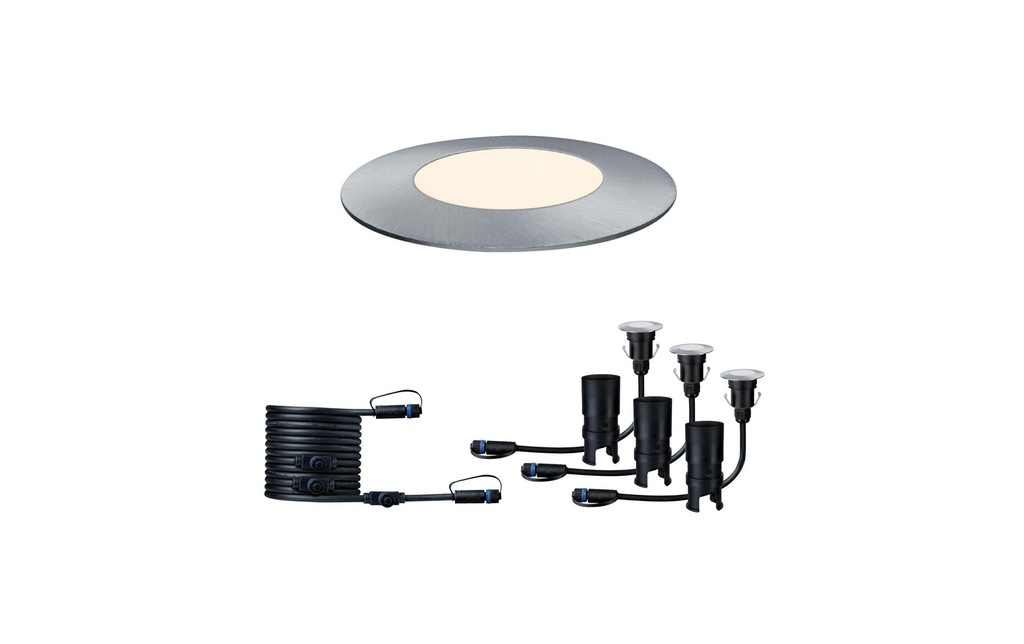 Paulmann Spot de jardin Plug & Shine Floor Mini 3000 K, réglé