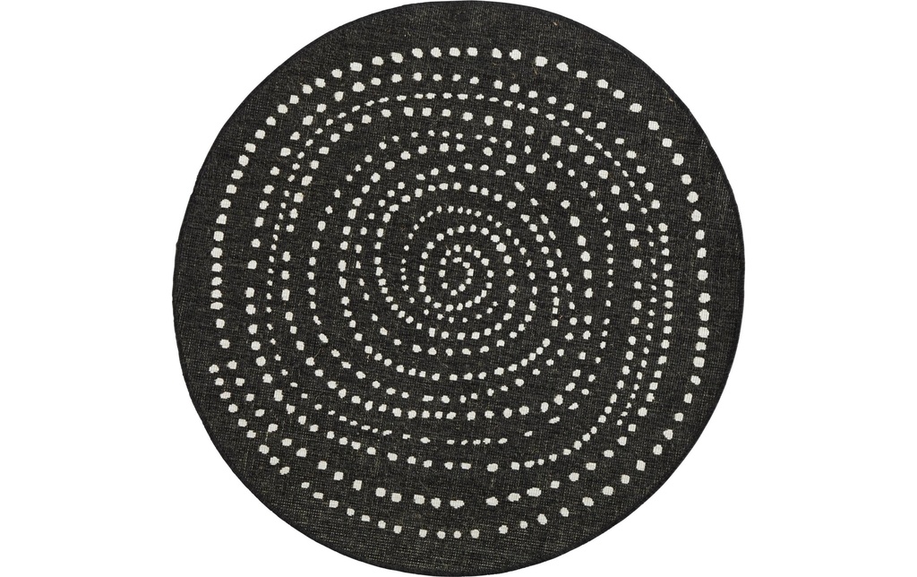 Hanse Home Tapis Bali 140 cm x 140 cm, Noir/Crème
