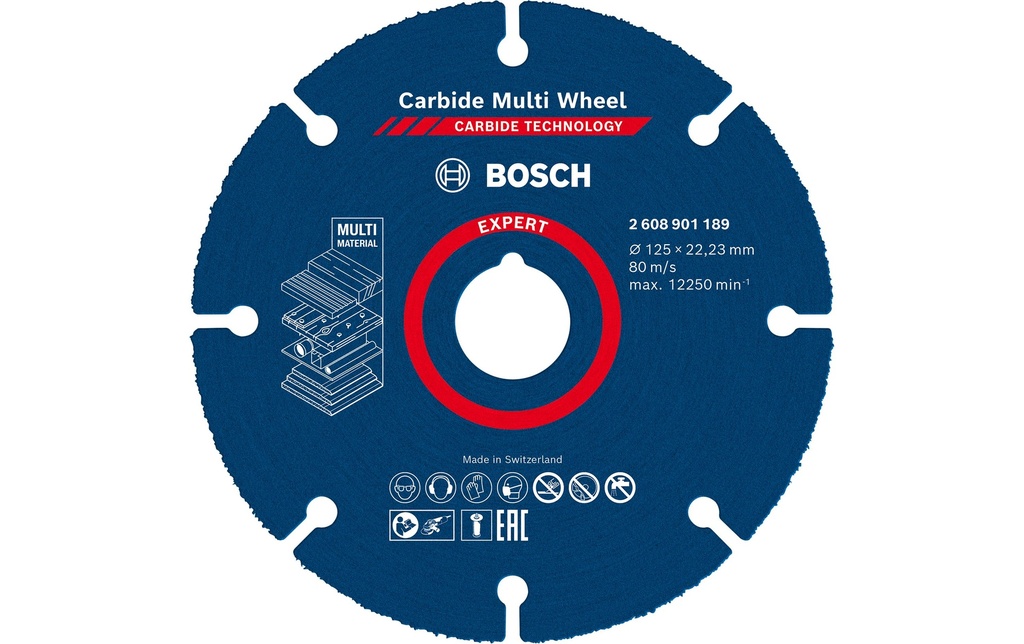 Bosch Professional Disque à trancher EXPERT Carbide Multi Wheel, 125 mm