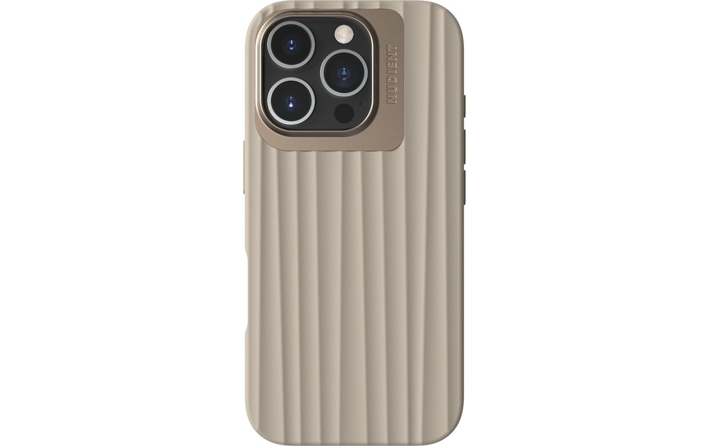 Nudient Coque arrière Bold MagSafe iPhone 16 Pro Linen Beige