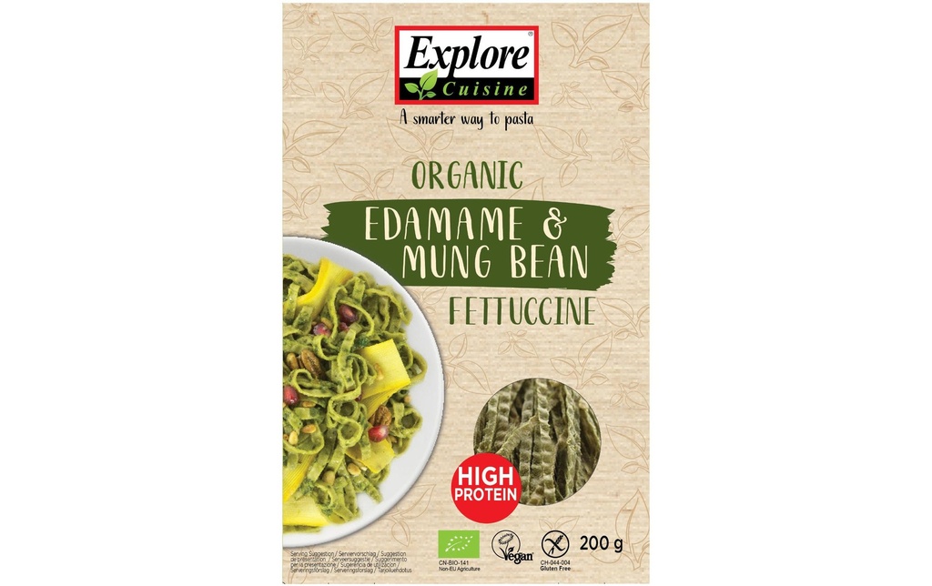 Explore Cuisine Pâtes alimentaires Bio Fettuccine Edamame et haricot mungo 200 g