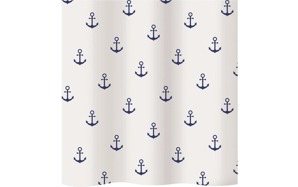 diaqua® Rideau de douche Anchor 240 x 180 cm, Bleu/Blanc