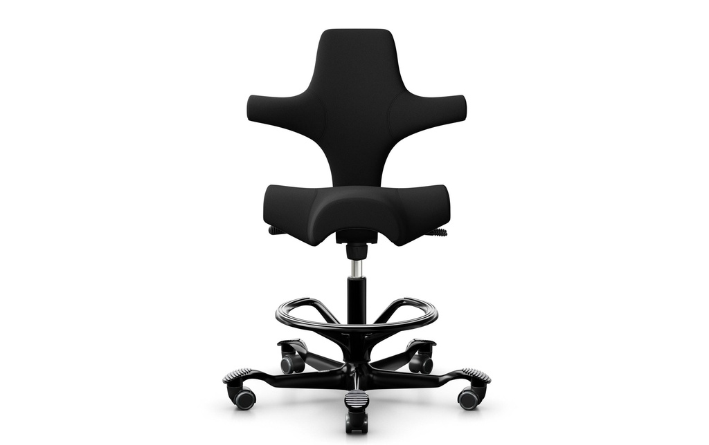 HÅG Chaise de bureau Capisco 8106 avec anneau de pied Noir