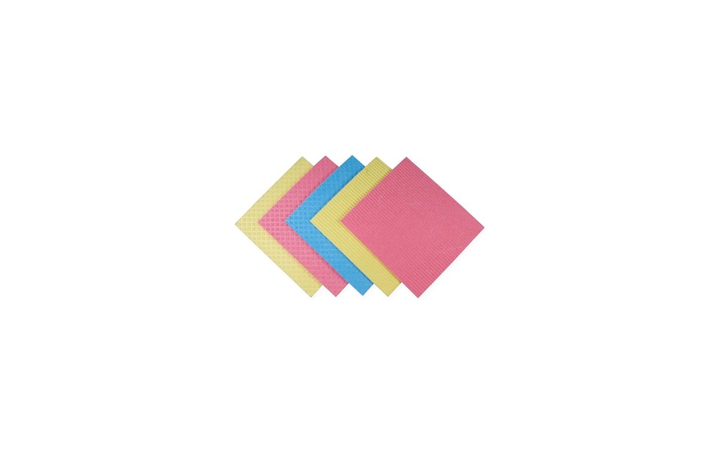 Weita Chiffon absorbant 5 Pièce/s, Bleu/Jaune/Rose