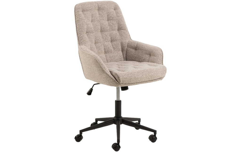 AC Design Chaise de bureau Erik, avec dossier et accoudoirs rembourrés, beige