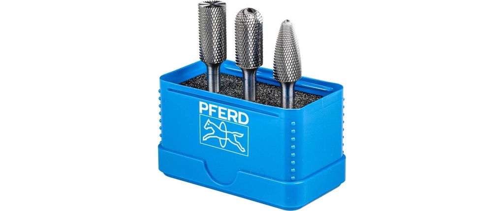 Pferd Jeu de fraises sur tige en carbure Micro, Ø de la tige 6 mm