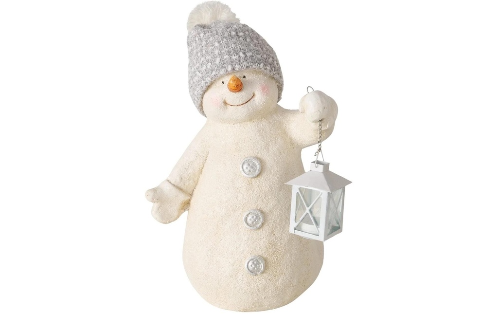 Boltze Figurine de Noël Bonhomme de neige Harro plastique, 30 x 42 cm