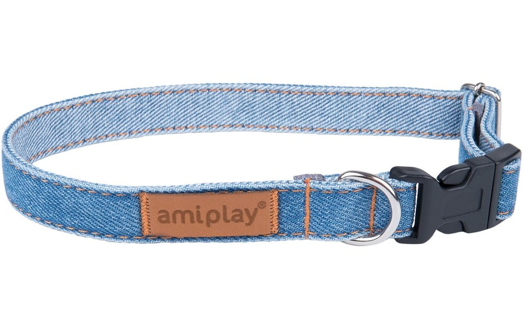 amiplay Collier Denim, Bleu clair