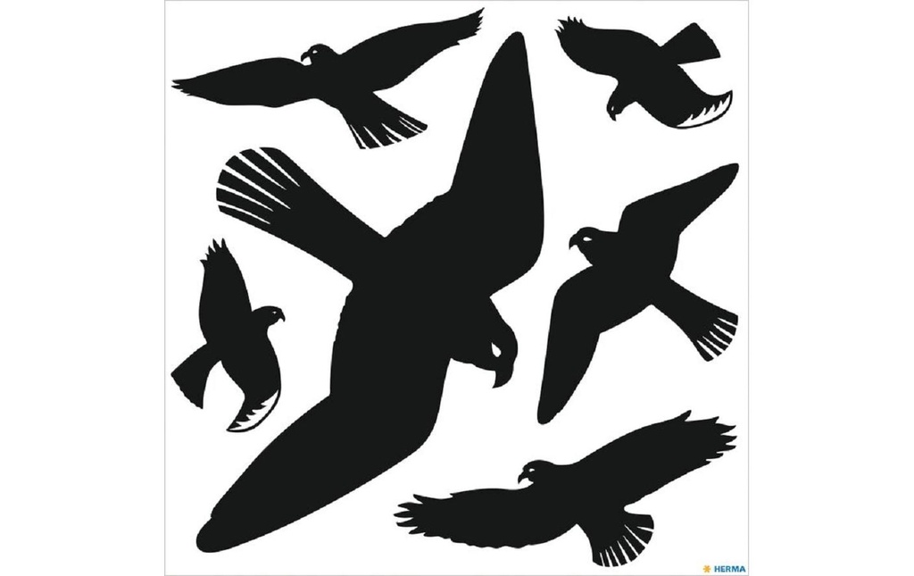 HERMA Oiseaux pr.fenêt.noir
