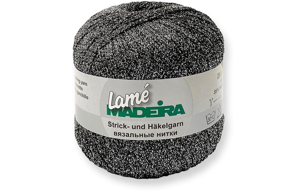 Madeira Fil à crochet et à tricoter Lamé 25 g, 175 m, Anthracite