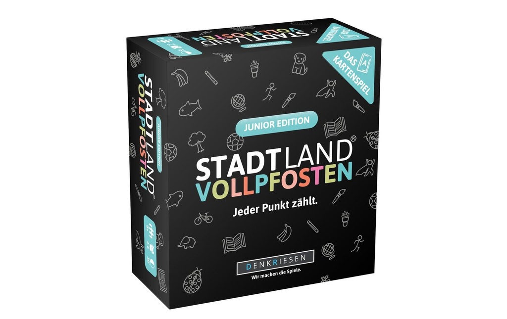 Denkriesen Party game STADT LAND VOLLPFOSTEN – Das Kartenspiel Junior