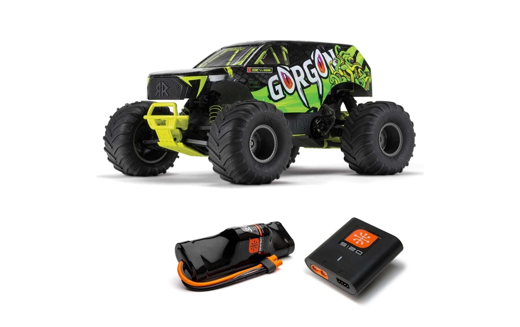 Arrma Monster Truck Gorgon MEGA 550 RWD Jaune, RTR, 1:10