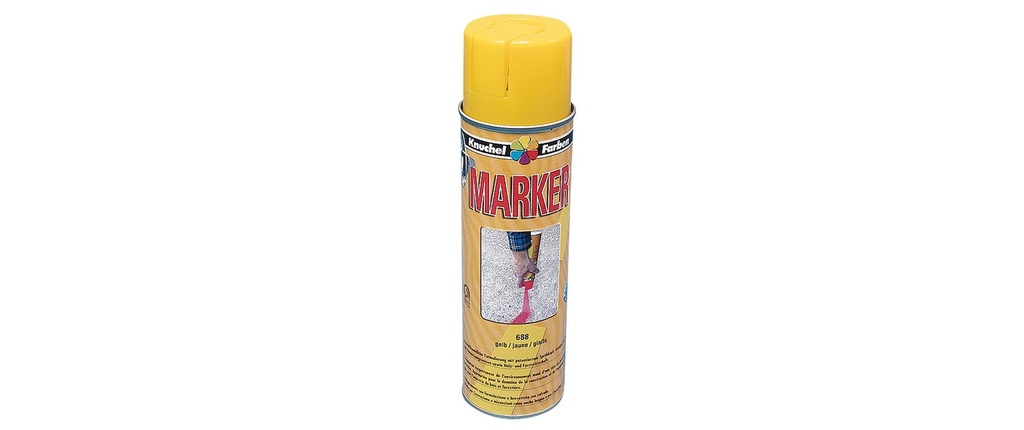 Knuchel Spray de marquage Marker 500 ml jaune fluorescent