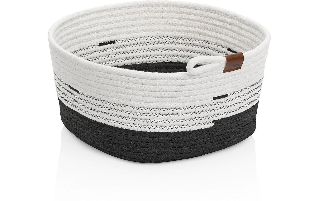Kela Panier de rangement Hedda 32 x 17 cm, Noir/Blanc