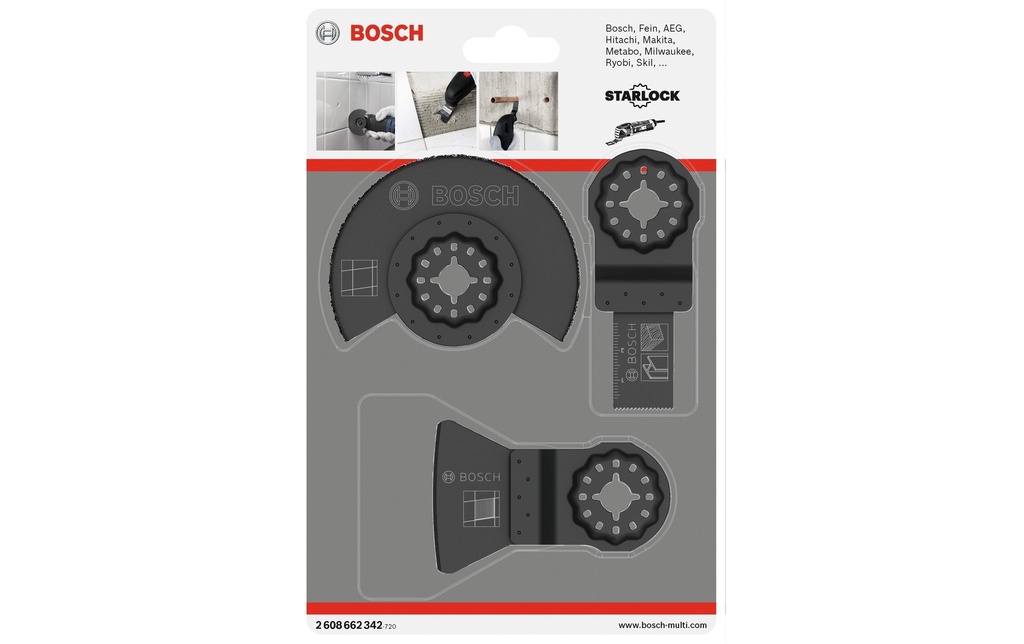 Bosch Professional Kit de base pour carrelage 3 pièces AIZ 20 AB, ATZ 52 SC, ACZ 85 MT4