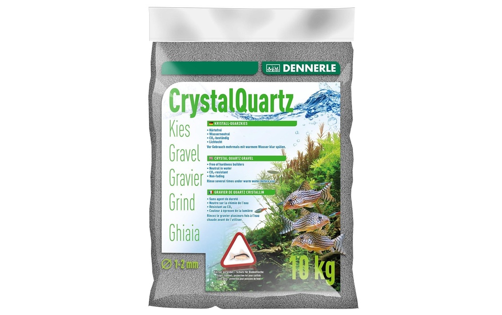 Dennerle Substrat de sol Gravier de quartz cristallin gris ardoise, 10 kg