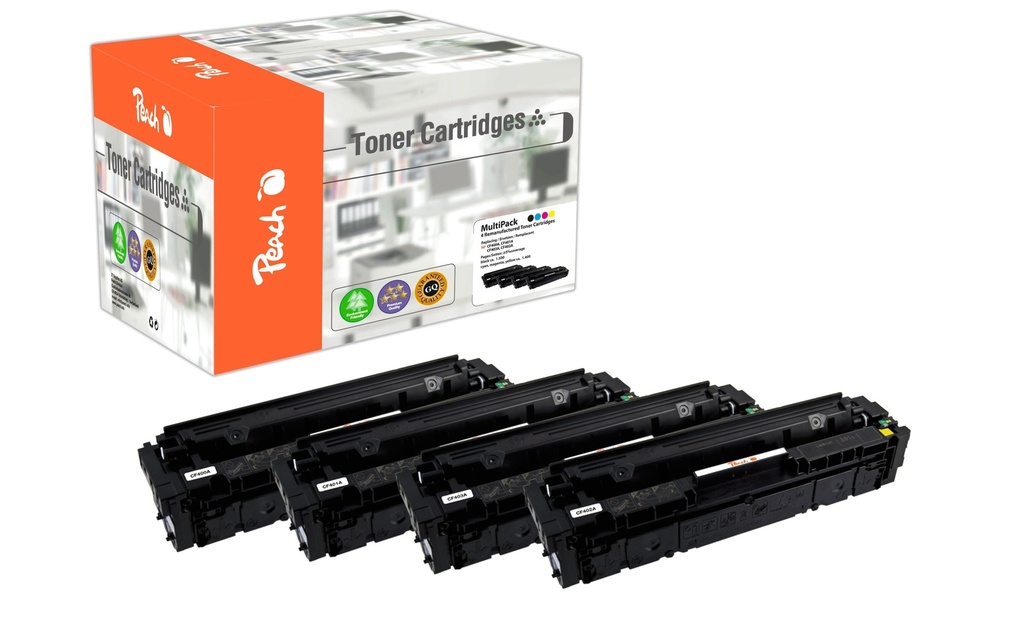 Peach Kits de toner pour HP Nr. 201A Magenta/Yellow/noir/Cyan