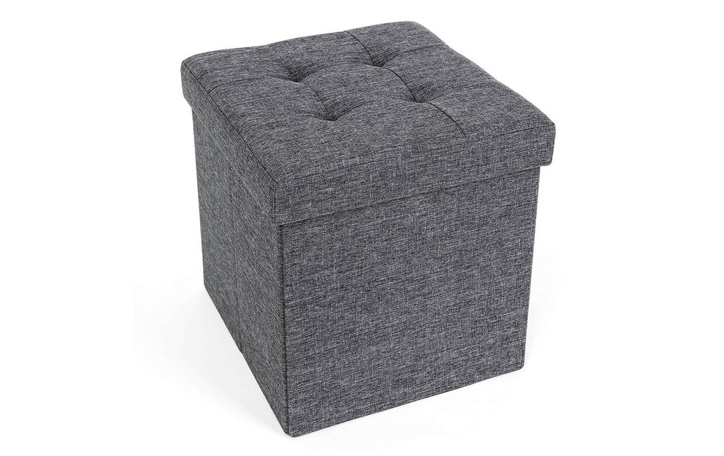 Songmics Coffre-siège avec rangement, 38 x 38 cm, gris foncé