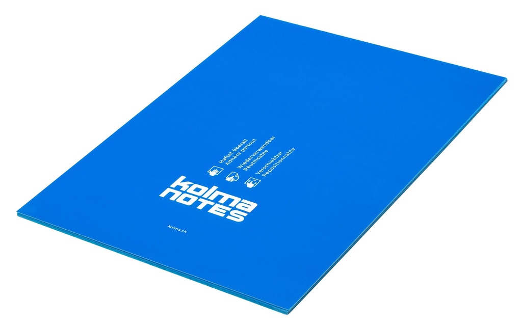 Kolma Fiche de bloc-notes NOTES A4 Bleu, 50 feuilles