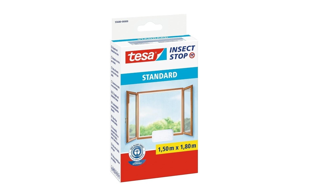 tesa Fenêtre anti-insectes STANDARD Blanc - 1.5 m x 1.8 m