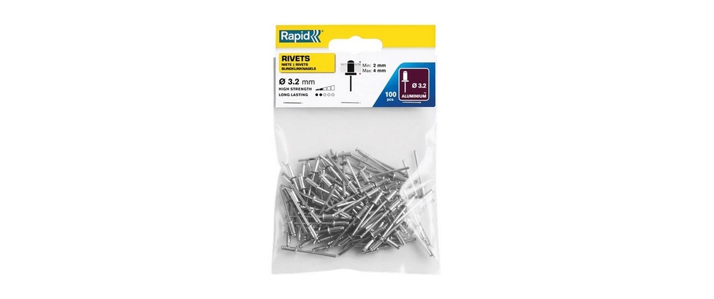 Rapid Rivets aveugles Standard Ø 3.2 x 8 mm