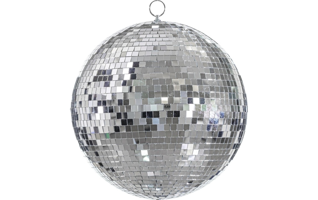 Partydeco Accessoires de fête Boule à facettes argent, 30 cm