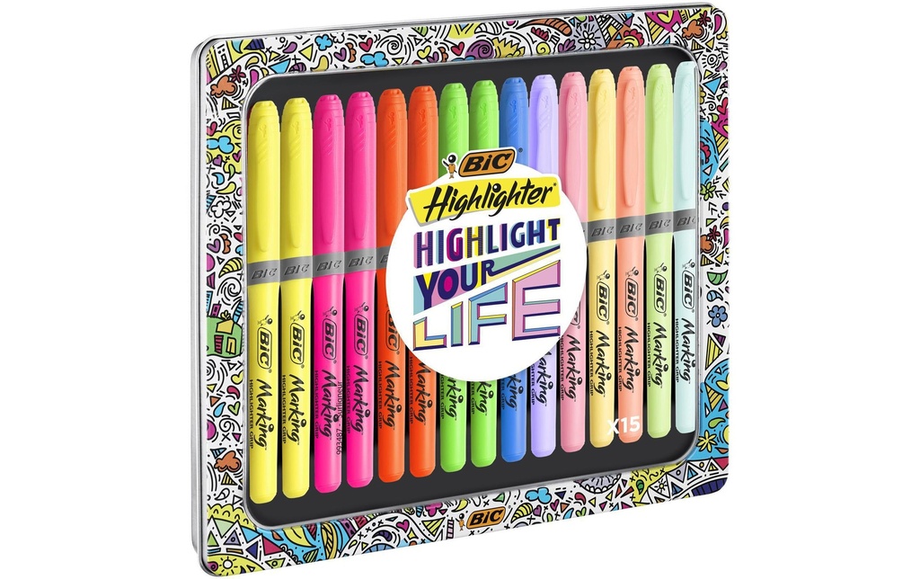 BIC Surligneur Marking Box 15 pièces