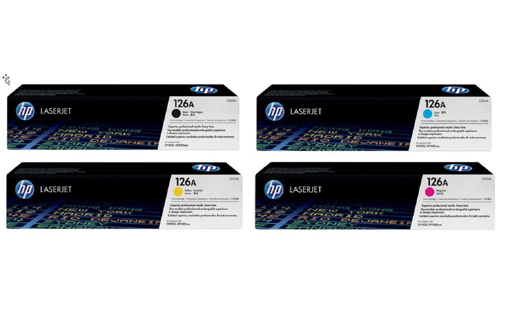HP Kits arc-en-ciel Nr. 126A (CE310A-CE313A) BL/C/M/Y