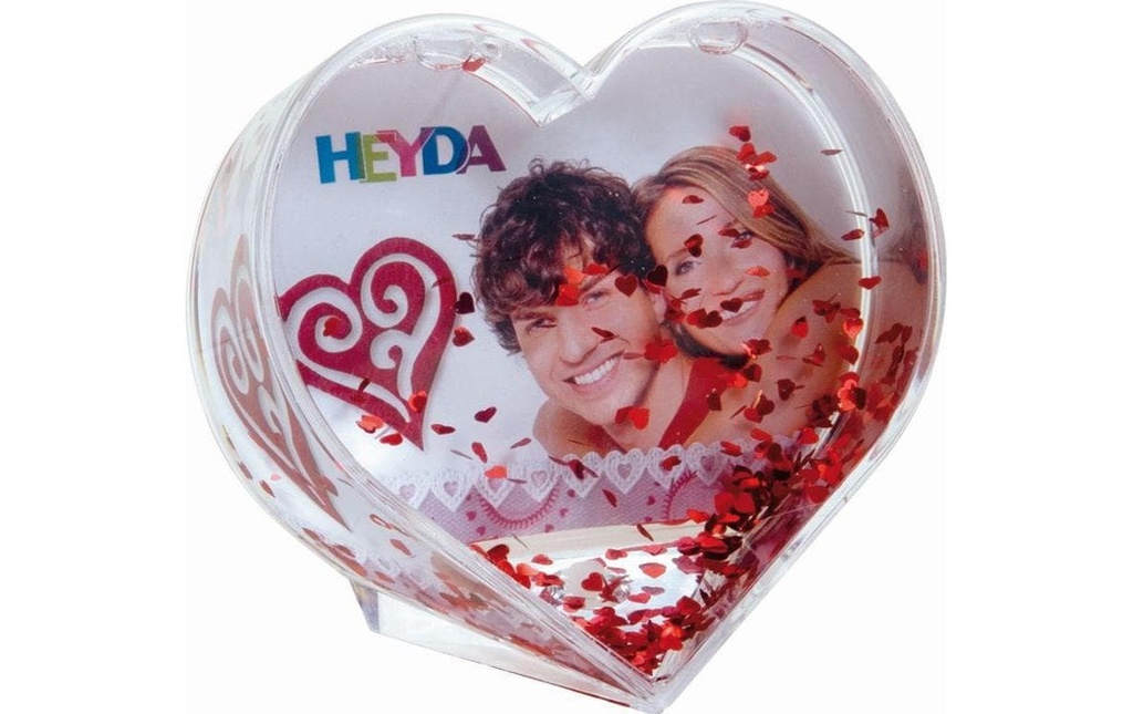 Heyda Boule à neige coeur de lune de miel